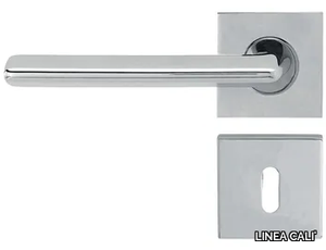 TRENDY - Chromed brass door handle on rose with lock _ LINEA CALI'