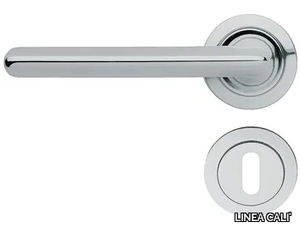 TRENDY - Chromed brass door handle on rose with lock _ LINEA CALI'