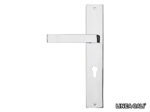 ZEN - Chromed brass door handle on back plate _ LINEA CALI'