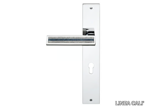 RIFLESSO MESH - Chromed brass door handle with Swarovski® Crystals on back plate _ LINEA CALI'