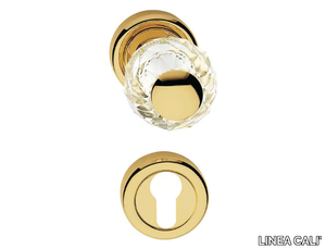 VERONICA - Chromed brass door knob with Swarovski® Crystals with lock _ LINEA CALI'