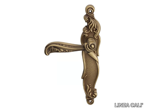 NATURE - Chromed brass door handle on back plate _ LINEA CALI'