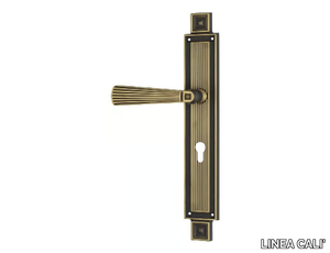 OPERA - Chromed brass door handle on back plate _ LINEA CALI'