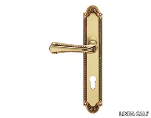 SISSI - Chromed brass door handle on back plate _ LINEA CALI'