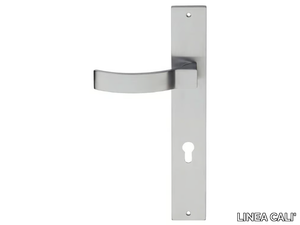 ELIOS - Chromed brass door handle on back plate _ LINEA CALI'