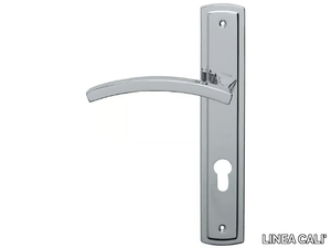 PROFILO - Chromed brass door handle on back plate _ LINEA CALI'