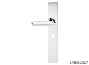 ROMBO - Chromed brass door handle on back plate _ LINEA CALI'