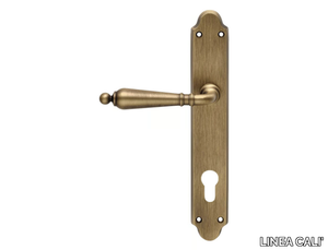 FLORENZIA - Classic style brass door handle on back plate _ LINEA CALI'