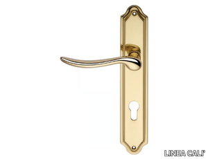 BETA - Classic style brass door handle on back plate _ LINEA CALI'