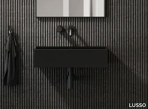 THINN - Wall-mounted single Resin Stone washbasin _ LUSSO