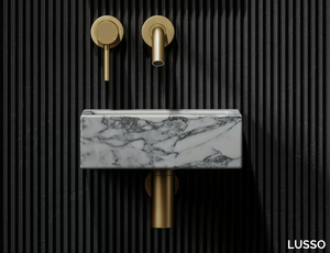 VASEL - Rectangular wall-mounted Arabescato marble handrinse basin _ LUSSO