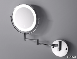 VOGUE - Wall-mounted round shaving mirror with integrated lighting _ LUSSO