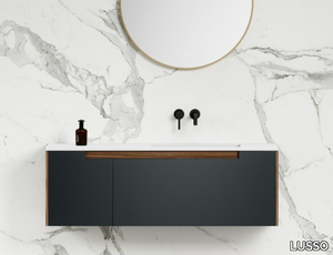 ZOTTO - Wall-mounted wooden vanity unit with integrated washbasin _ LUSSO