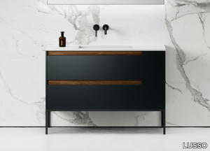 ZOTTO - Floor-standing wooden vanity unit with drawers with integrated washbasin _ LUSSO