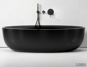 ZURRA - Freestanding oval Resin Stone bathtub _ LUSSO