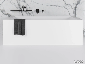 MENSOLA - Freestanding rectangular Resin Stone bathtub _ LUSSO