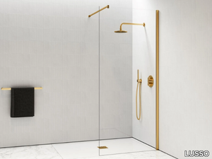 MODULAR - KIT A - Corner glass Walk in shower with tray _ LUSSO