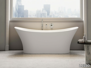 AMALFI - Freestanding oval Resin Stone bathtub _ LUSSO