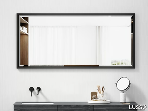 AUDEMAR - Framed wall-mounted wooden mirror _ LUSSO