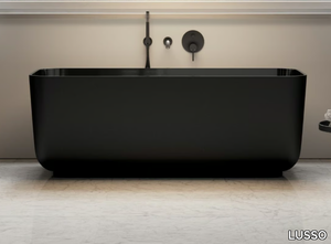 BENOIT - Freestanding rectangular Resin Stone bathtub _ LUSSO