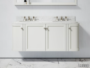 CHARSLEY - Double wall-mounted wooden vanity unit with doors _ LUSSO