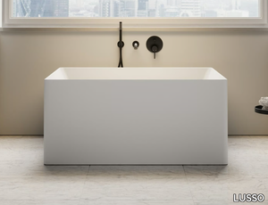 CONSERO - Freestanding square Resin Stone bathtub _ LUSSO