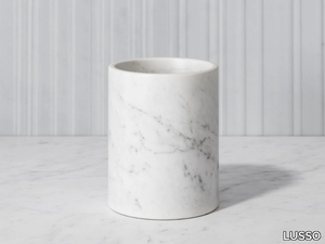 CONSERO - Countertop Carrara marble toothbrush holder _ LUSSO