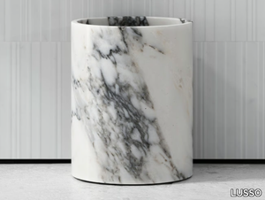 CLICHE - Arabescato marble bathroom waste bin _ LUSSO