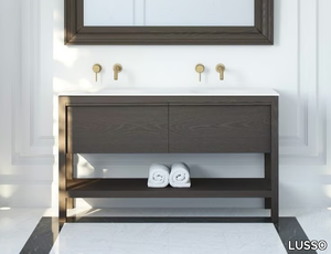 DORCHESTER - Double wooden vanity unit with drawers _ LUSSO