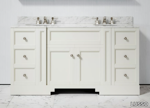 EATON - Double wooden vanity unit with doors with drawers _ LUSSO