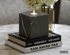 CASSINI - Pietra Grey marble candle holder _ LUSSO