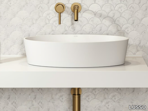 KURV - Countertop oval Resin Stone washbasin _ LUSSO