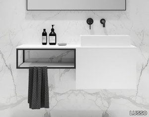 MODUS - Wall-mounted wooden vanity unit with drawers _ LUSSO