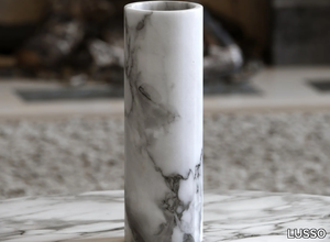 MORETTI - Round Arabescato marble vase _ LUSSO