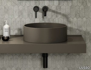 NUVO - Countertop round Resin Stone washbasin _ LUSSO