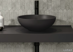 OASIS - Countertop round Resin Stone washbasin _ LUSSO