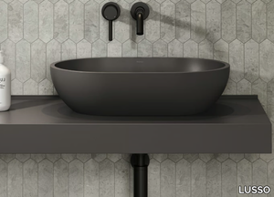 PICASSO - Countertop oval Resin Stone washbasin _ LUSSO