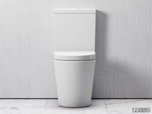 SENZA - Close coupled rimless Floor mounted ceramic toilet _ LUSSO