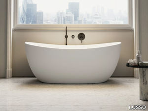 SOHO - Freestanding oval Resin Stone bathtub _ LUSSO