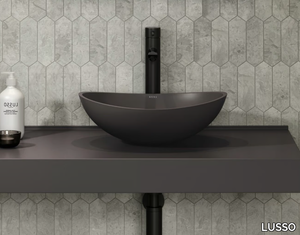 SOHO - Countertop oval Resin Stone washbasin _ LUSSO