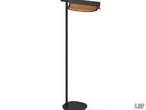 OMMA - LED adjustable metal and wood veneer floor lamp _ LZF