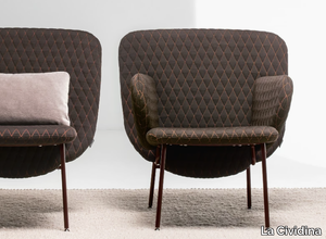 ALA - Fabric easy chair with armrests _ La Cividina