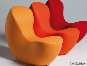 NAUTILE - Upholstered microfiber armchair _ La Cividina