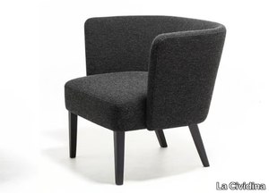 VELOUR - Fabric easy chair with armrests _ La Cividina