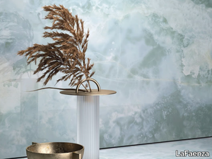 AESTHETICA ONICE AZZURRO - Rectified full-body porcelain stoneware wall/floor tiles with marble effect _ LaFaenza