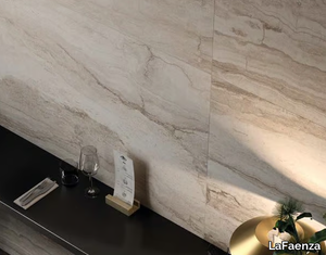 BIANCO TRA ON - Full-body porcelain stoneware wall/floor tiles with marble effect _ LaFaenza