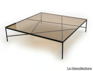 STATIC - Low square glass coffee table _ La Manufacture