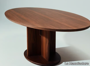 INTERSECTION - Oval solid wood table _ La Manufacture