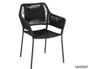 AMAYA - Steel garden chair with armrests _ Lambert