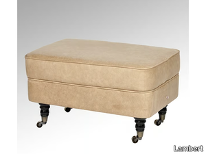 CONTINENTAL - Upholstered fabric footstool _ Lambert